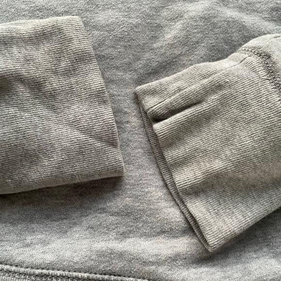 🔥Aeropostale Y2K Faux Fur Hood Sequins Spell Out Full Zip Gray Sweatshirt Sz XL - Picture 11 of 16